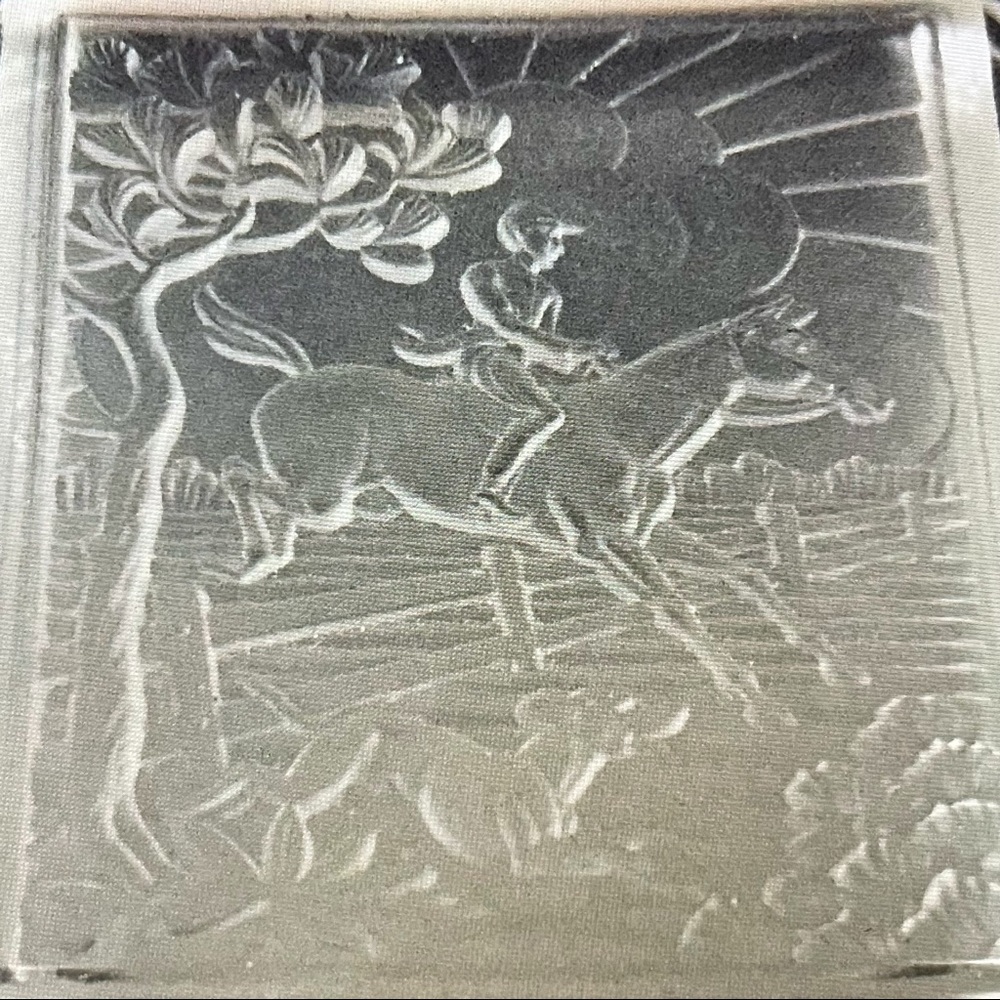 ART DECO CZECH FROSTED CIGARETTE 🚬 HOLDER -EQUESTRIAN 🐎 THEME CIRCA 1935 EUC - Picture 4 of 16